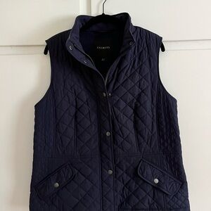 Talbots Quilted Dark Blue Vest